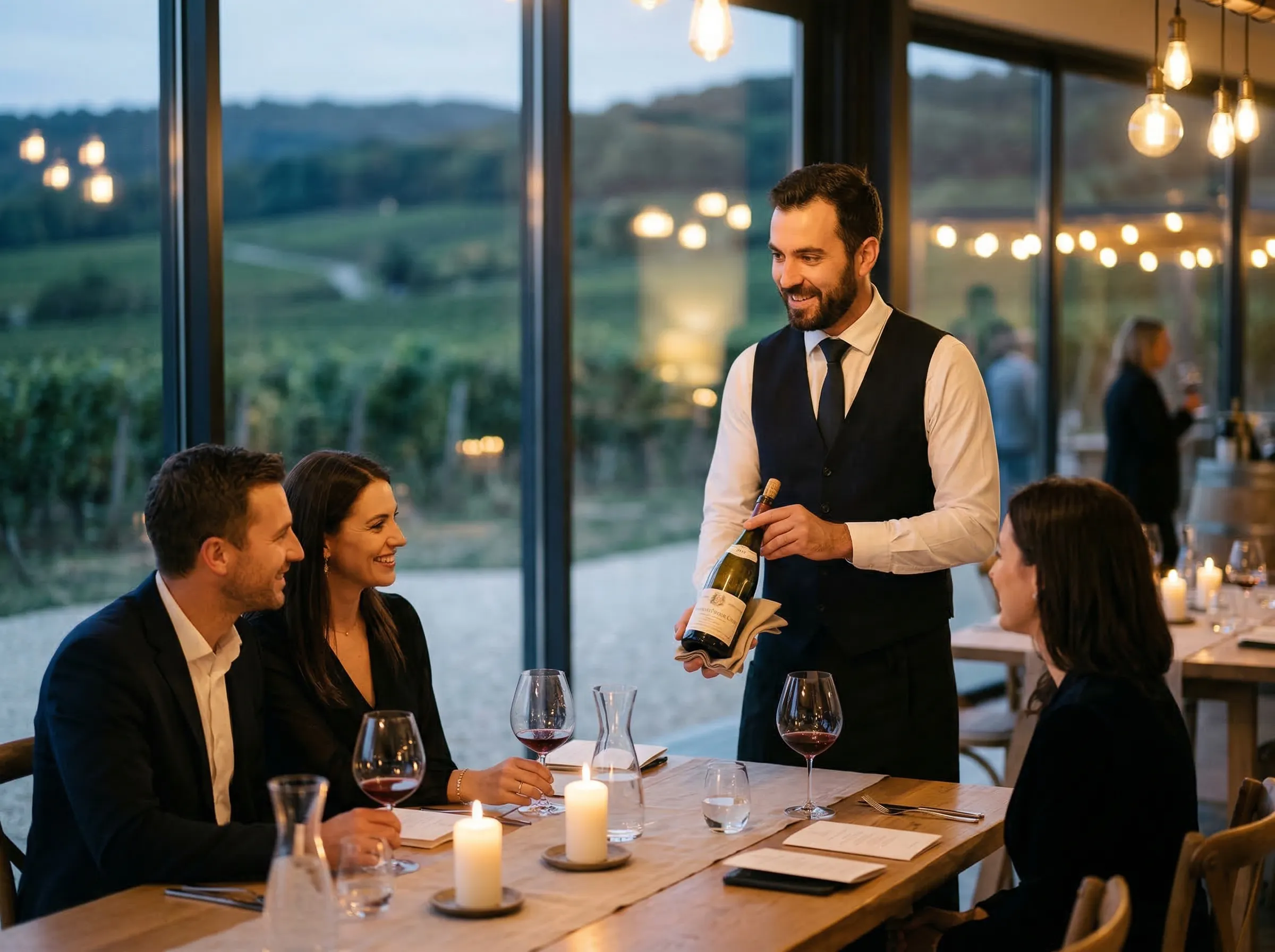 Sommelier selecting wine